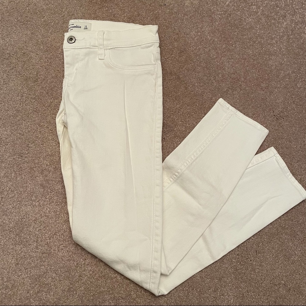 Abercrombie Kids- Girl's Skinny White Jeans- SZ 14